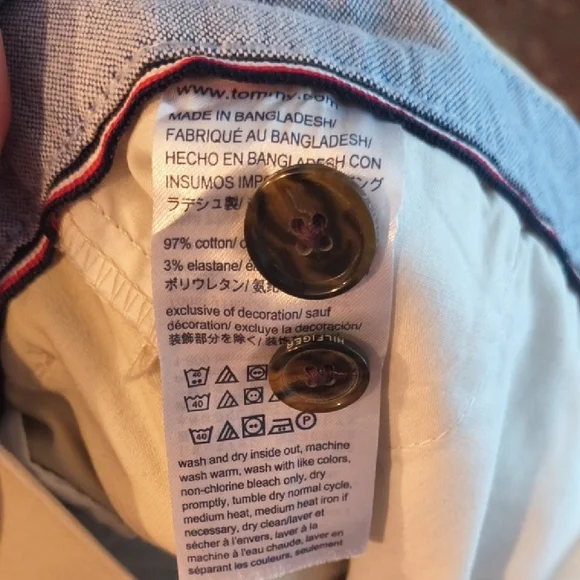 Tommy Hilfiger Men’s Classic Chino Khaki Shorts - Tan/Beige - Size 36 - Picture 5 of 5